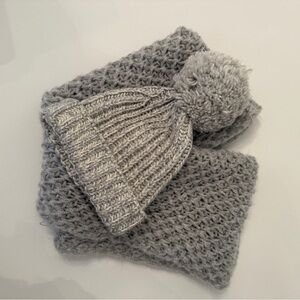 BDG Hat Scarf Knit Pom Beanie + Mossimo Infinity Scarf Bundle One Size